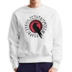 pull viking corbeau runique