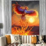 tapis décoratif viking phoenix muspelheim