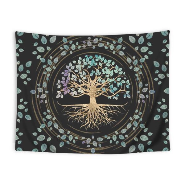 tapis mural viking arbre magique