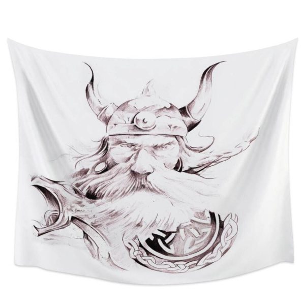 tapis mural viking esprit nordique