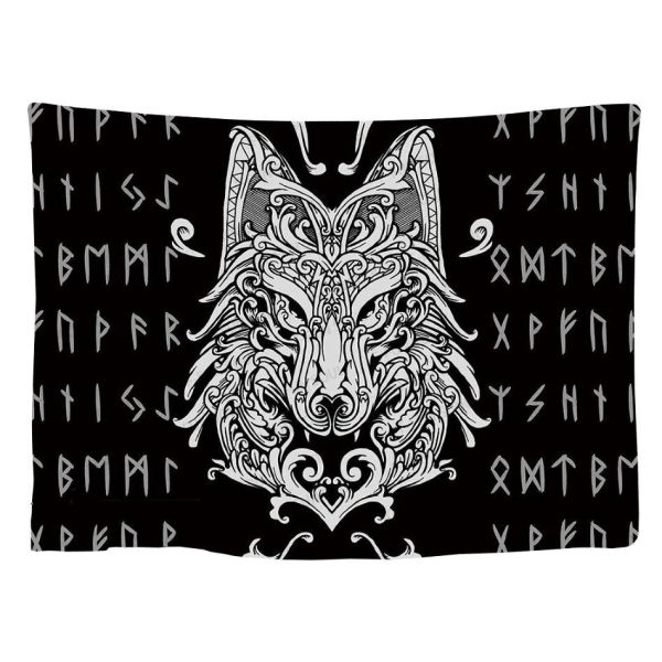 tapis mural viking grand fenrir