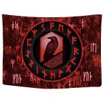 tapis mural viking hugin