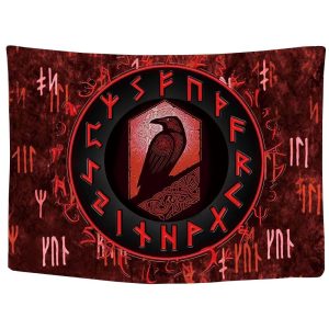 tapis mural viking hugin