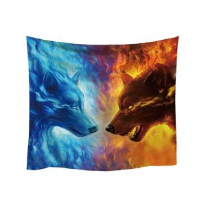 tapis mural viking skoll et hati