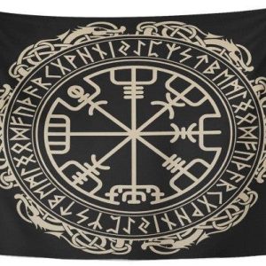 tapis mural viking vegvisir
