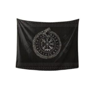 tapis mural viking vegvisir et ouroboros