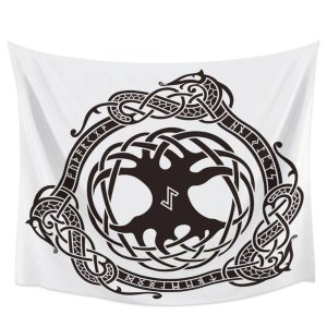 tapis mural viking yggdrasil