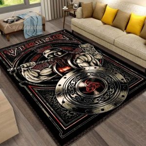 tapis viking guerrier métal
