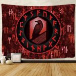 tapis viking hugin mural