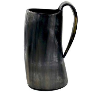 tasse viking noire en corne