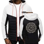 veste en cuir avec symbole vegvisir