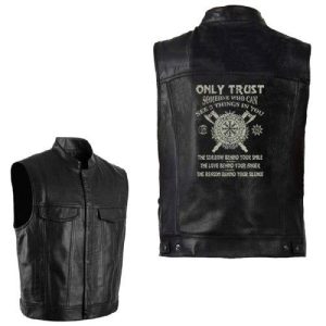 veste viking en cuir les 3 valeurs