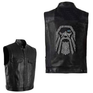 veste viking en cuir odin