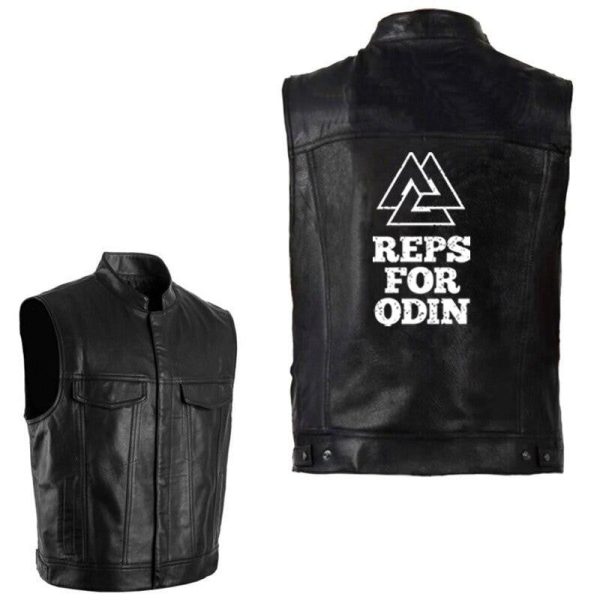 veste viking en cuir reps for odin