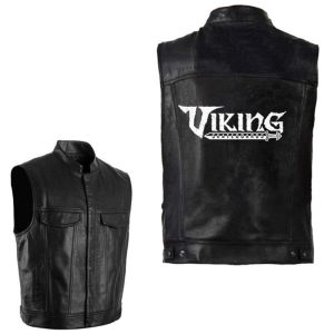 veste viking en cuir skateur