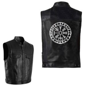 veste viking en cuir vegvisir