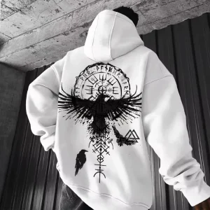 Sweat a capuche hiver Corbeau
